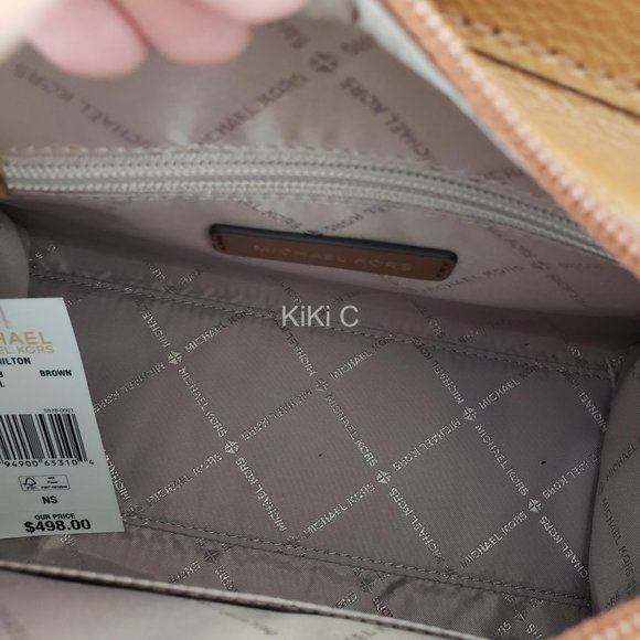 Michael Kors Hamilton Small Logo Satchel Brown 35F1GHMS1B - Picture 11 of 17